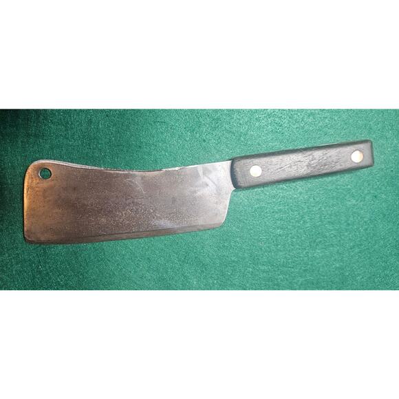 Vintage Butcher Meat Cleaver Wood Handle, 12" Overall, 7” Blade 11oz UNBRANDED - Picture 6 of 10